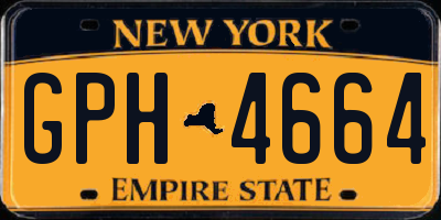 NY license plate GPH4664
