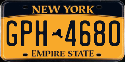 NY license plate GPH4680