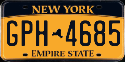 NY license plate GPH4685