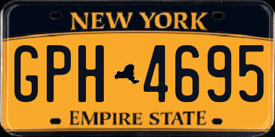 NY license plate GPH4695