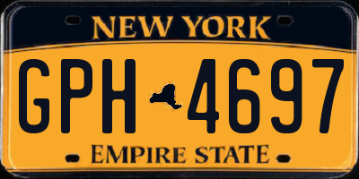 NY license plate GPH4697