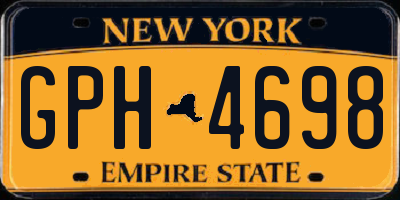 NY license plate GPH4698
