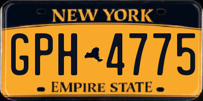 NY license plate GPH4775