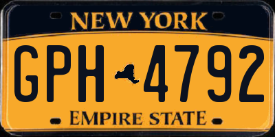 NY license plate GPH4792