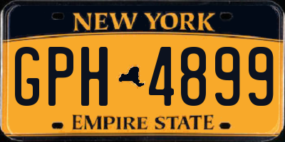 NY license plate GPH4899