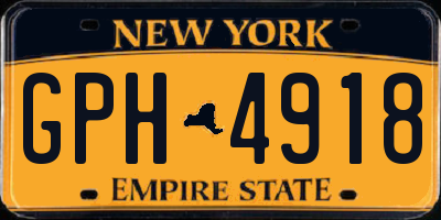 NY license plate GPH4918