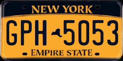 NY license plate GPH5053