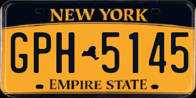 NY license plate GPH5145