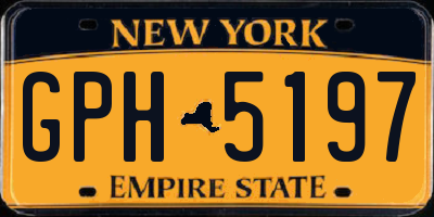NY license plate GPH5197