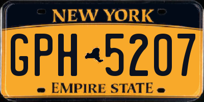 NY license plate GPH5207