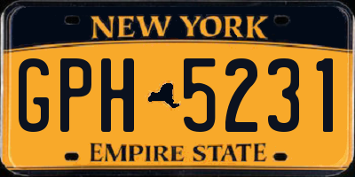NY license plate GPH5231