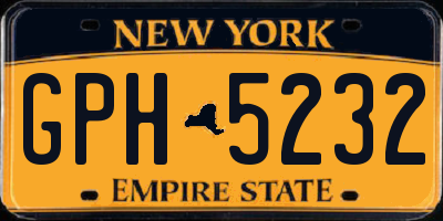 NY license plate GPH5232