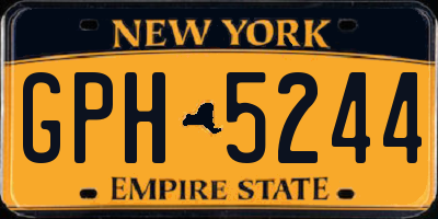 NY license plate GPH5244