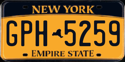 NY license plate GPH5259