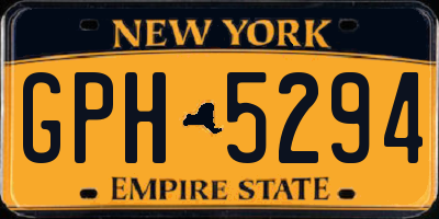 NY license plate GPH5294