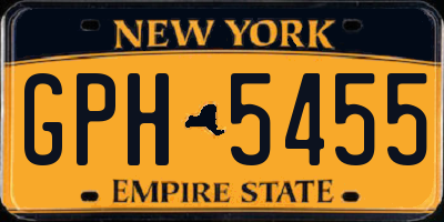 NY license plate GPH5455