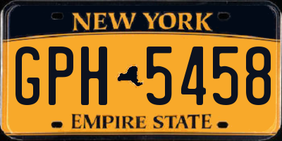 NY license plate GPH5458