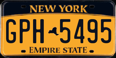 NY license plate GPH5495
