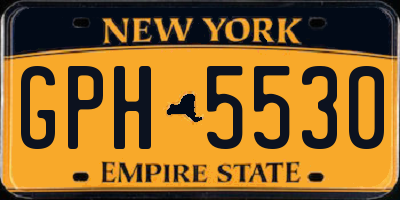 NY license plate GPH5530