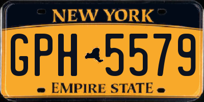 NY license plate GPH5579