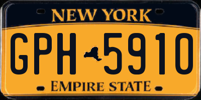 NY license plate GPH5910