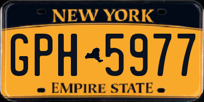 NY license plate GPH5977