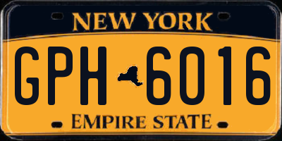 NY license plate GPH6016