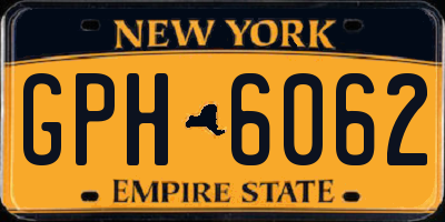 NY license plate GPH6062