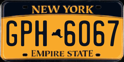 NY license plate GPH6067
