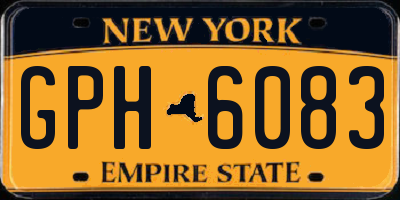 NY license plate GPH6083
