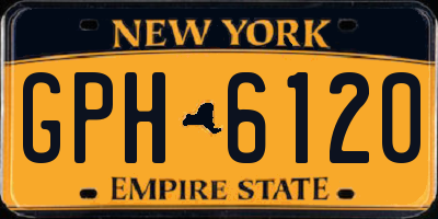 NY license plate GPH6120
