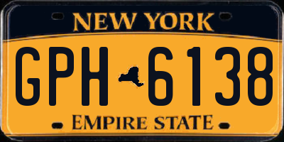 NY license plate GPH6138