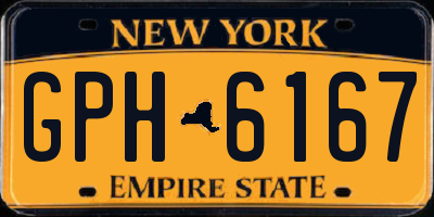 NY license plate GPH6167