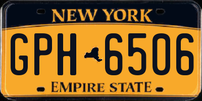 NY license plate GPH6506