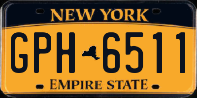 NY license plate GPH6511