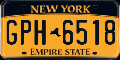 NY license plate GPH6518