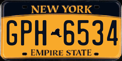 NY license plate GPH6534