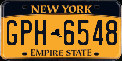 NY license plate GPH6548