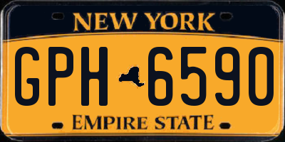 NY license plate GPH6590