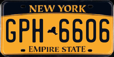 NY license plate GPH6606