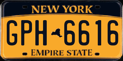 NY license plate GPH6616
