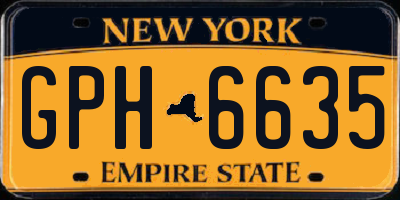 NY license plate GPH6635