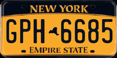 NY license plate GPH6685