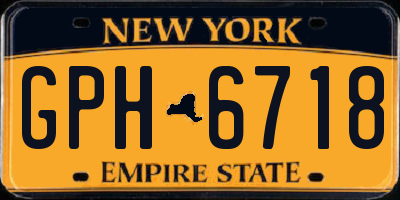 NY license plate GPH6718