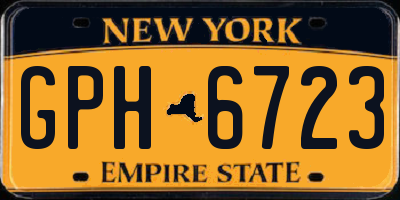 NY license plate GPH6723