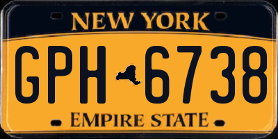 NY license plate GPH6738