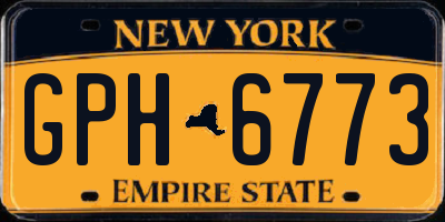 NY license plate GPH6773