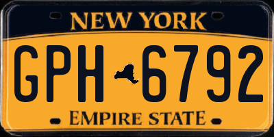 NY license plate GPH6792