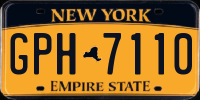 NY license plate GPH7110