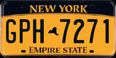 NY license plate GPH7271